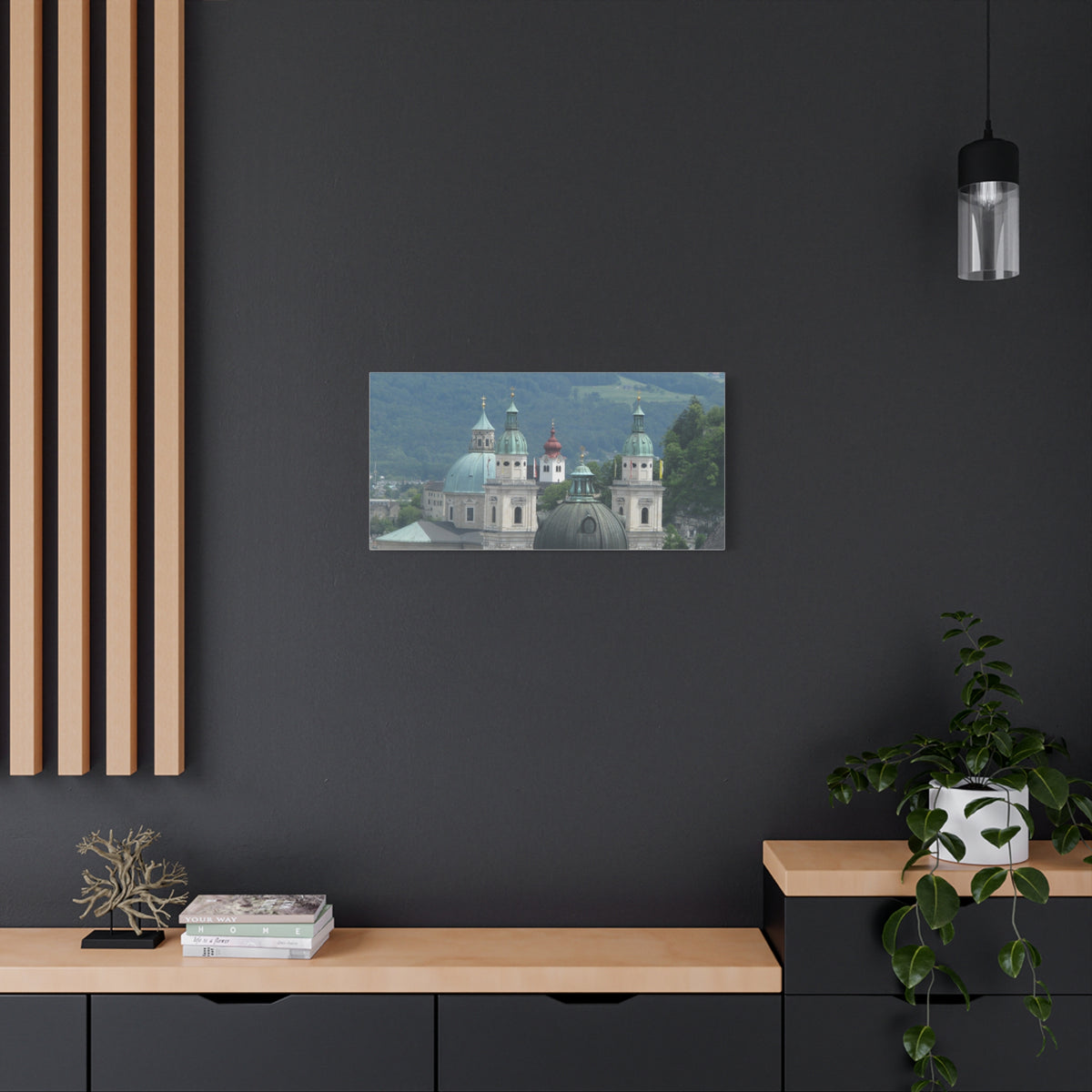Salzburg Cathedral Austrian Alps Matte Canvas