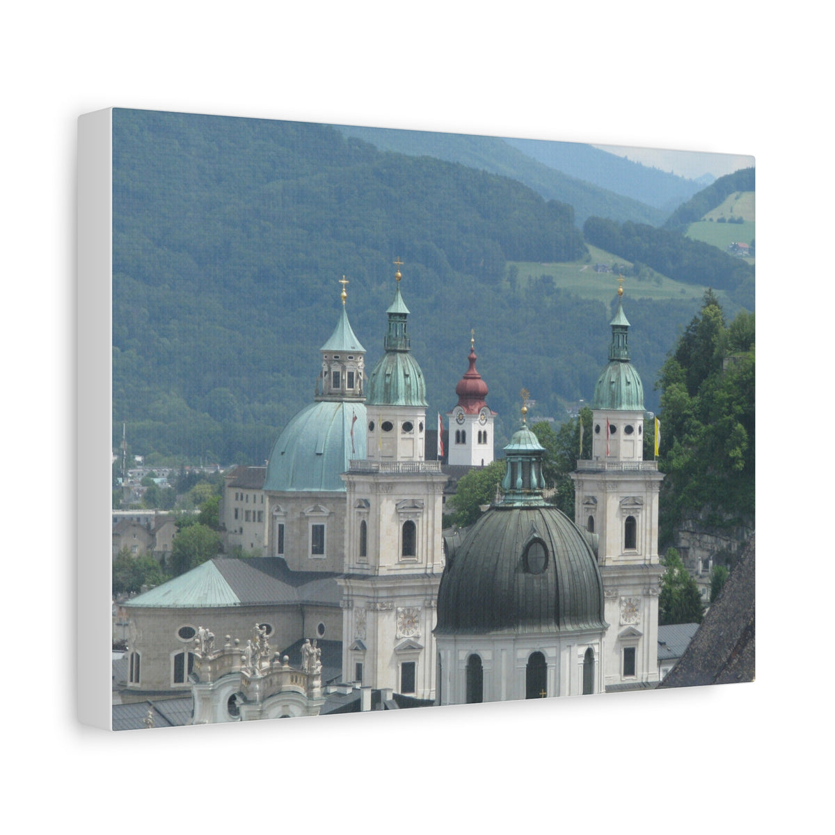 Salzburg Cathedral Austrian Alps Matte Canvas