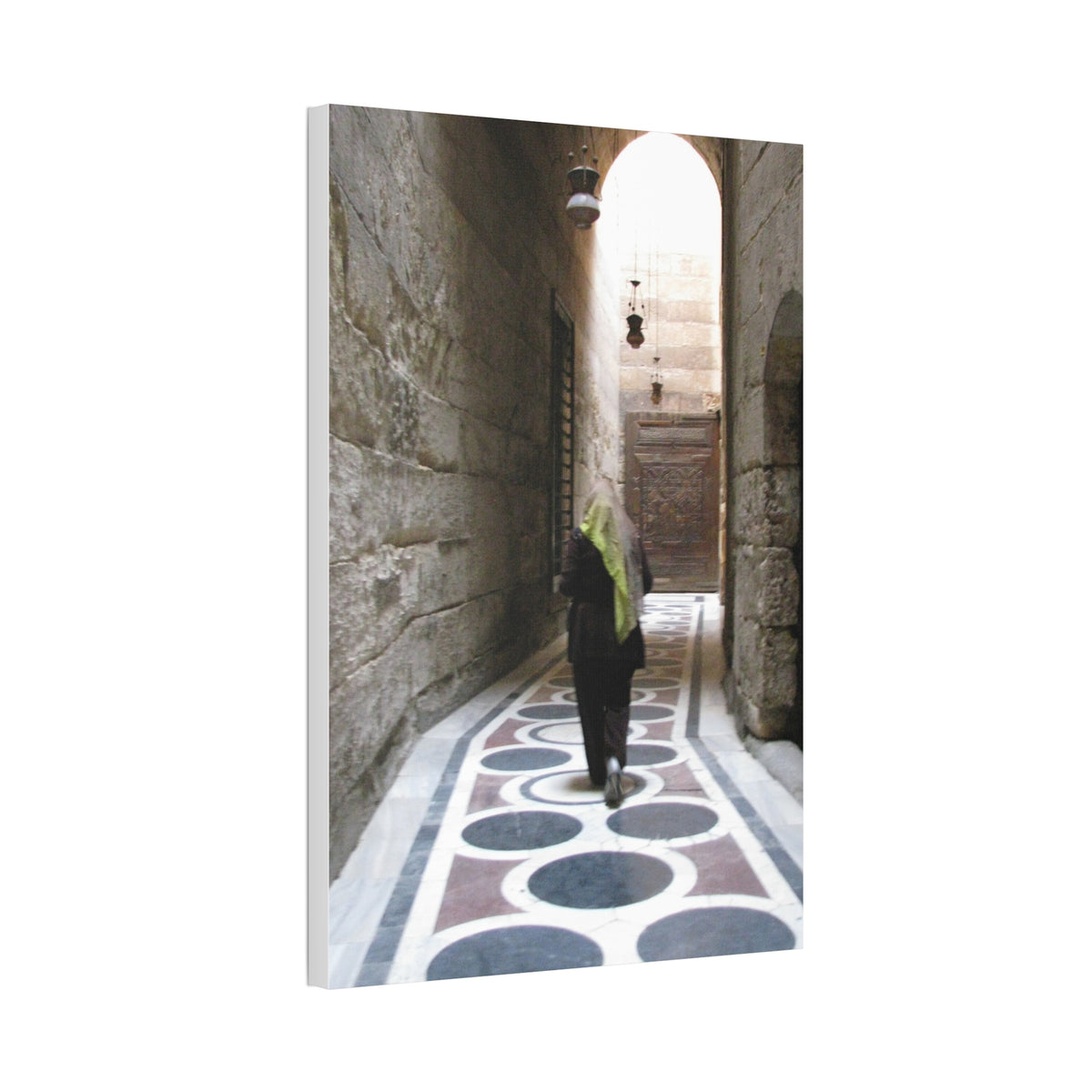 Stretched Canvas Wall Art – Historic Stone Alleyway Photography