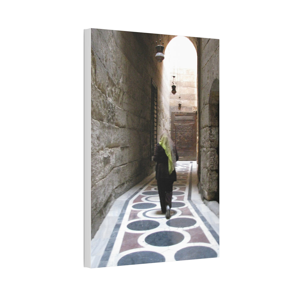 Stretched Canvas Wall Art – Historic Stone Alleyway Photography