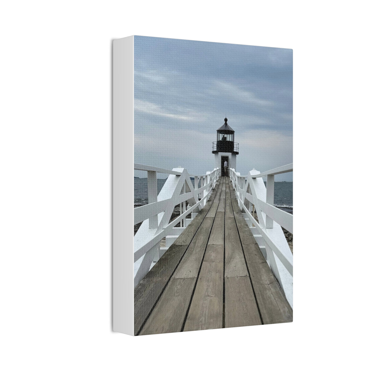 Stretched Canvas Lighthouse Pier Wall Art