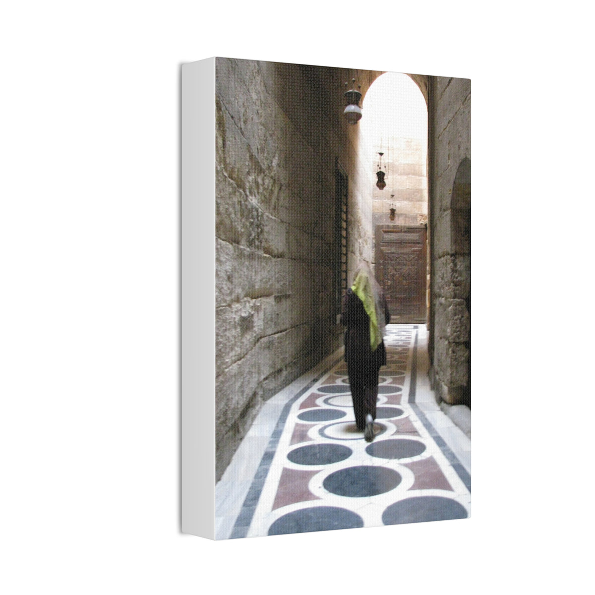 Stretched Canvas Wall Art – Historic Stone Alleyway Photography