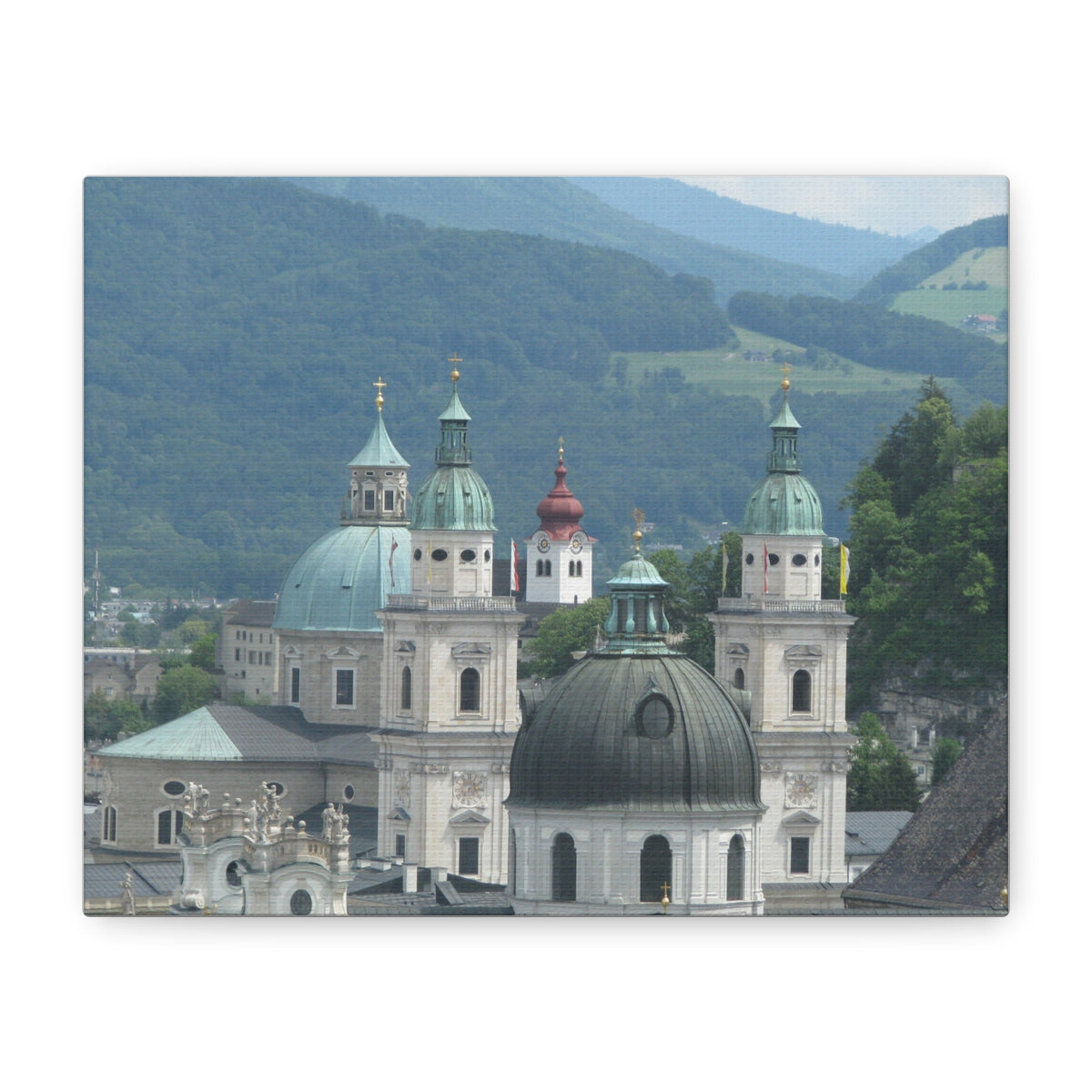 Salzburg Cathedral Austrian Alps Matte Canvas