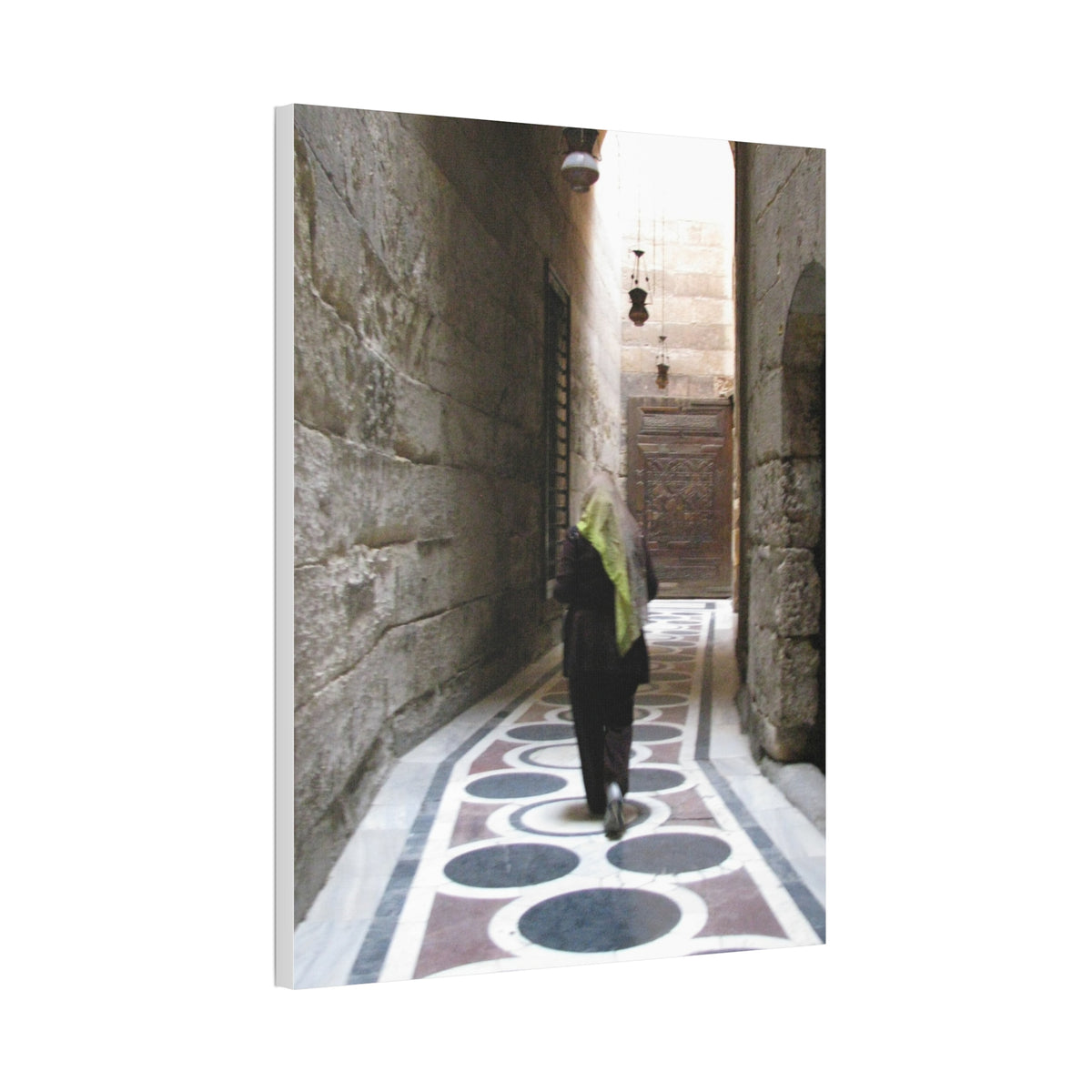 Stretched Canvas Wall Art – Historic Stone Alleyway Photography