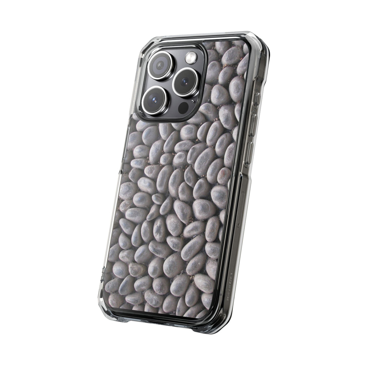 Gray Pebble Pattern Phone Case | Magnetic Clear Impact Case