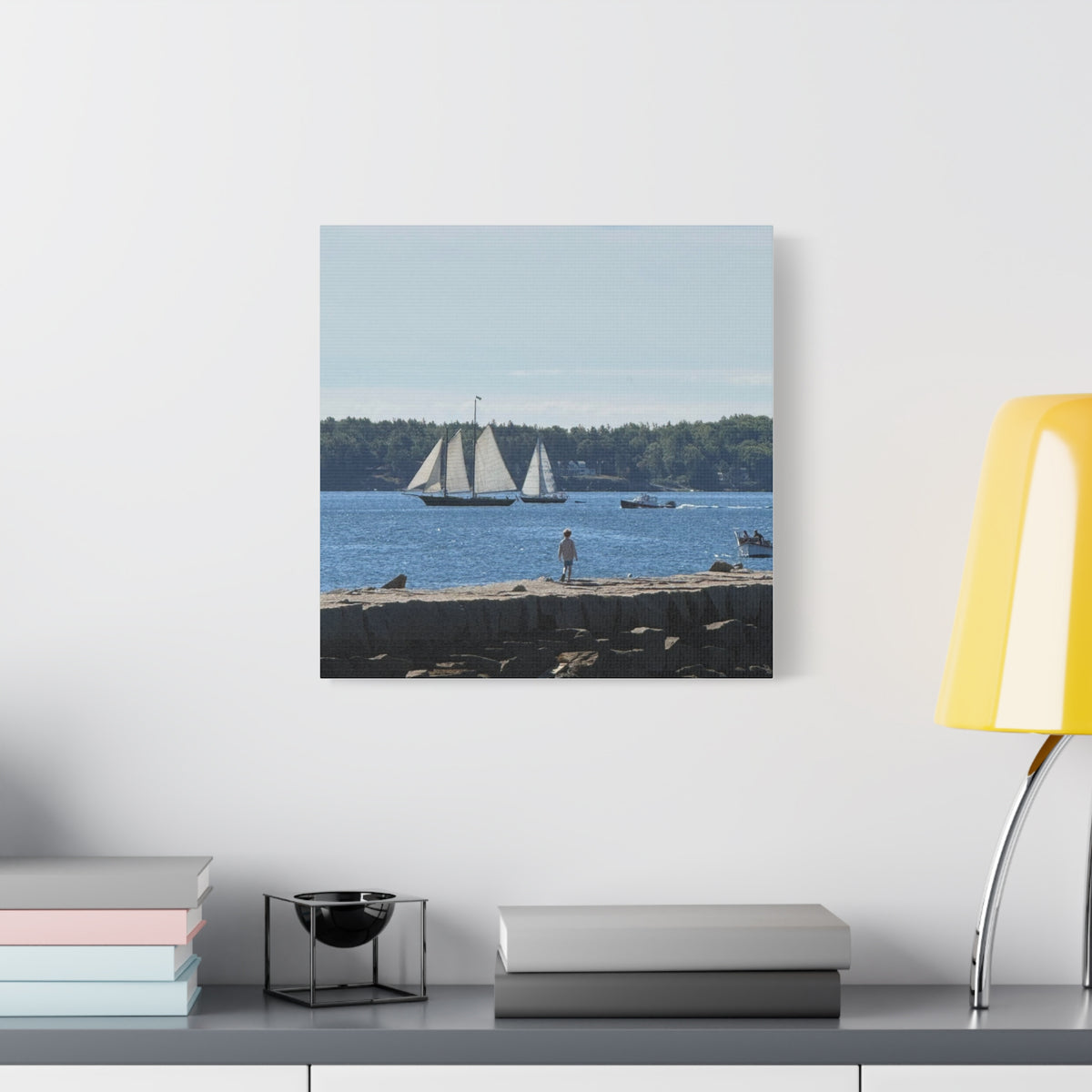 Schooner Sailboat Canvas (Rockland, Maine, USA)